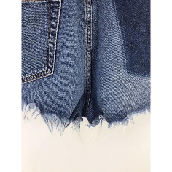Zara Womens Size 4 Blue Denim Jean Cut Off Shorts Distressed - Picture 12 of 15